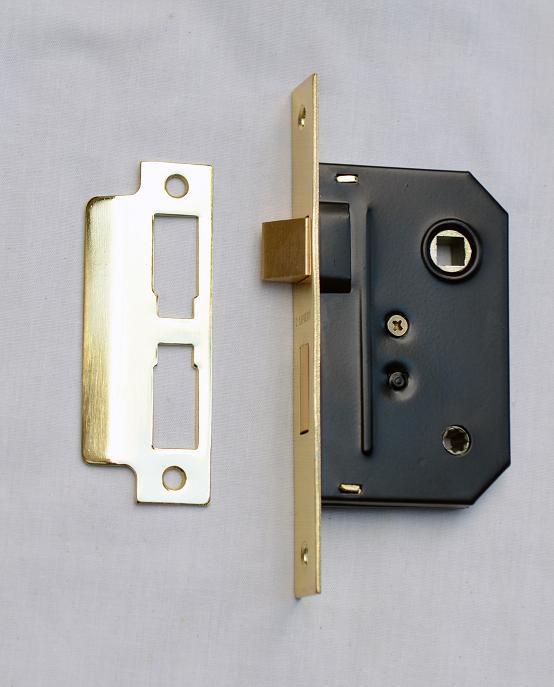 2.5" Bathroom Mortice Lock PB - 3024 PB